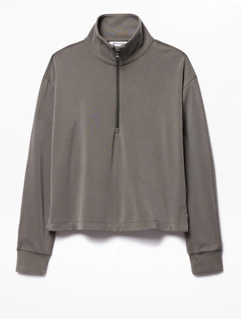 Athleta Seasoft Classic 1/4 Zip - size S - Taupe - Like New